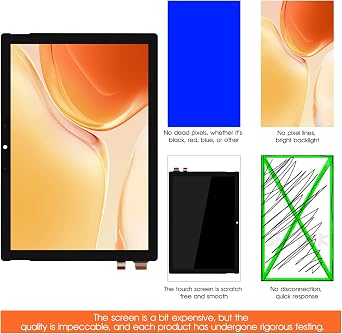 AGCUT Screen Replacement for Microsoft Surface Pro 7 1866 LCD 2019 C02XR7Y9JG5H 12.3 inches 2736x1824 LED Display Touch Screen Digitizer LP123WQ1 LP123WQ2 Assembly Repair Part