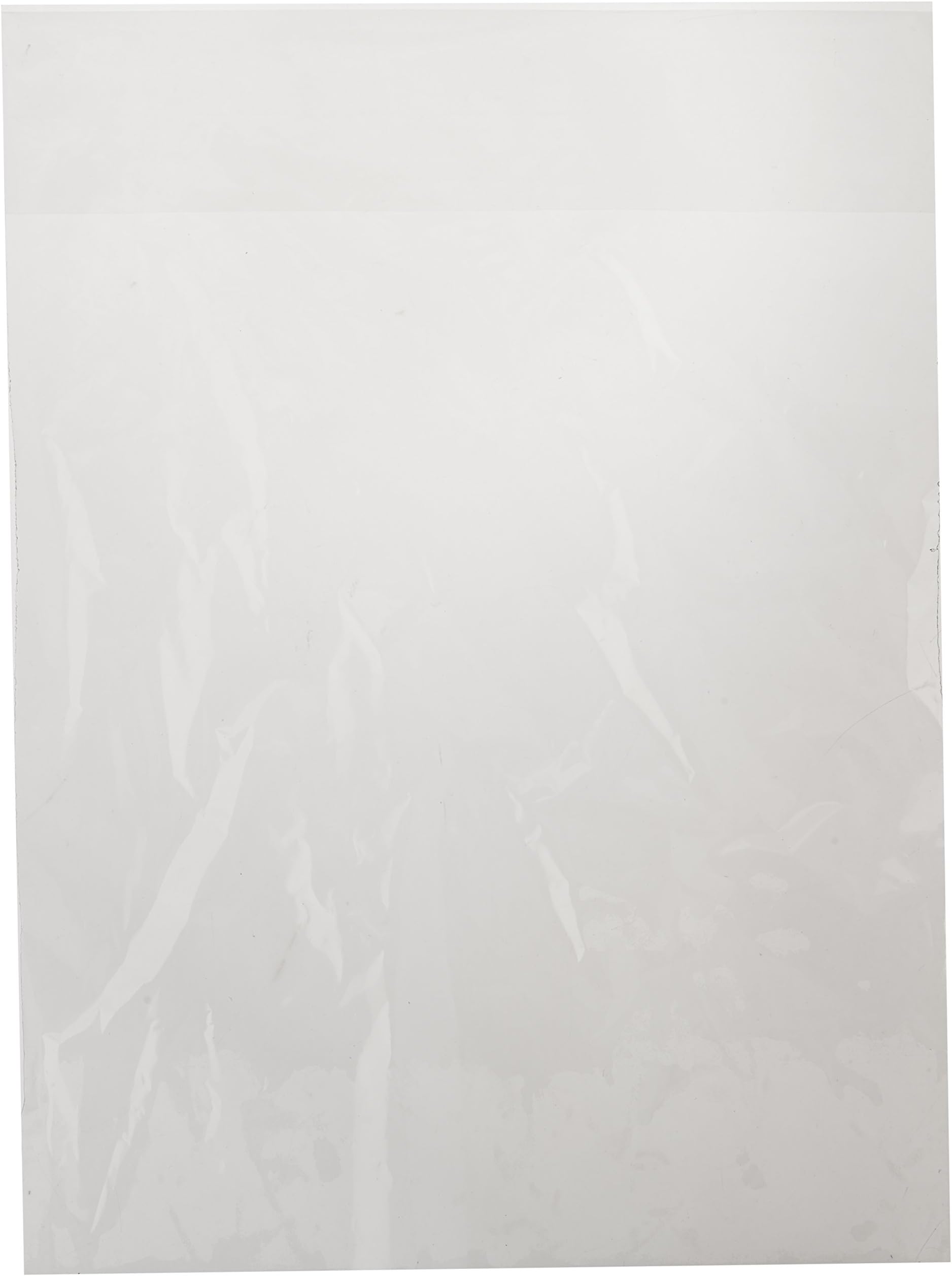 100-9 x 12" Poly Clear Plastic T-Shirt/Apparel Bags 1 Mil 2" Back Flap Lock