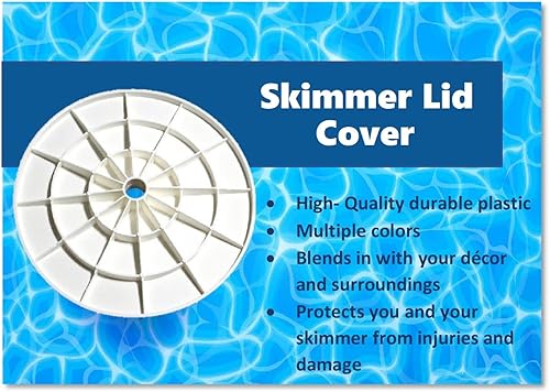 Miniatura 5 de JSP Manufacturing Paquete de 2 tapas de cubierta de desnatador de piscina de color marrón claro, tapa de cubierta de depósito de residuos de 9 18