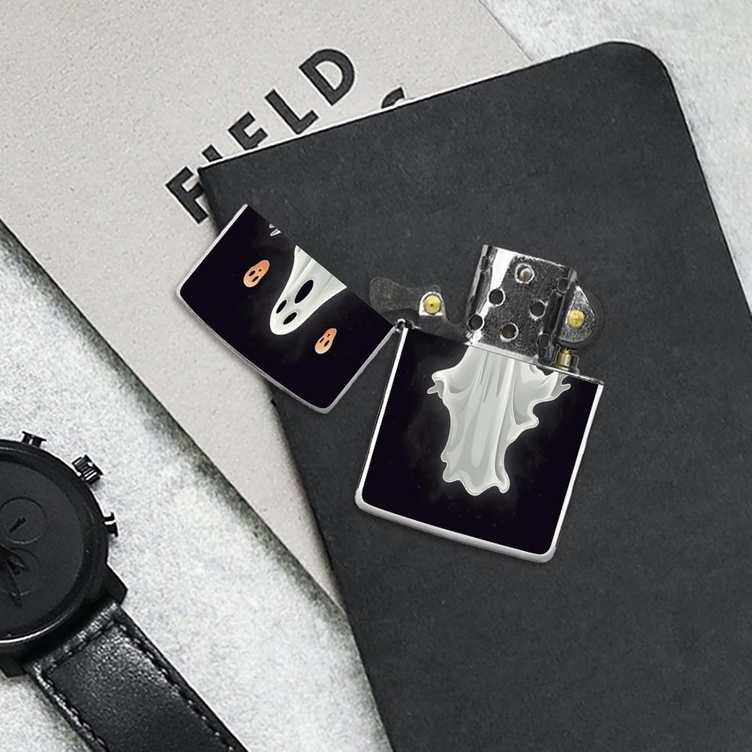Black and Halloween Ghost Lighter Case Cover Lighter Shell