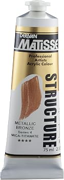 Matisse Structure Heavy Body Acrylic Paint High Viscosity Acrylics - 75 ml Tube - Metallic Bronze