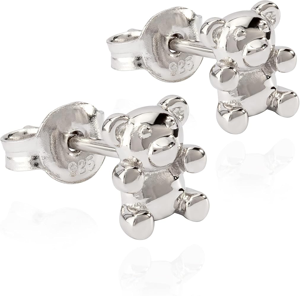 Coppia Di Piccole Orecchini A Bottone 7x6mm Cerchio Con Nodo In Argento