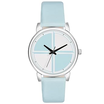 LORETTA LT-360 Genuine Leather Belt Blue Slim Dial Women Analog Watch for Girls