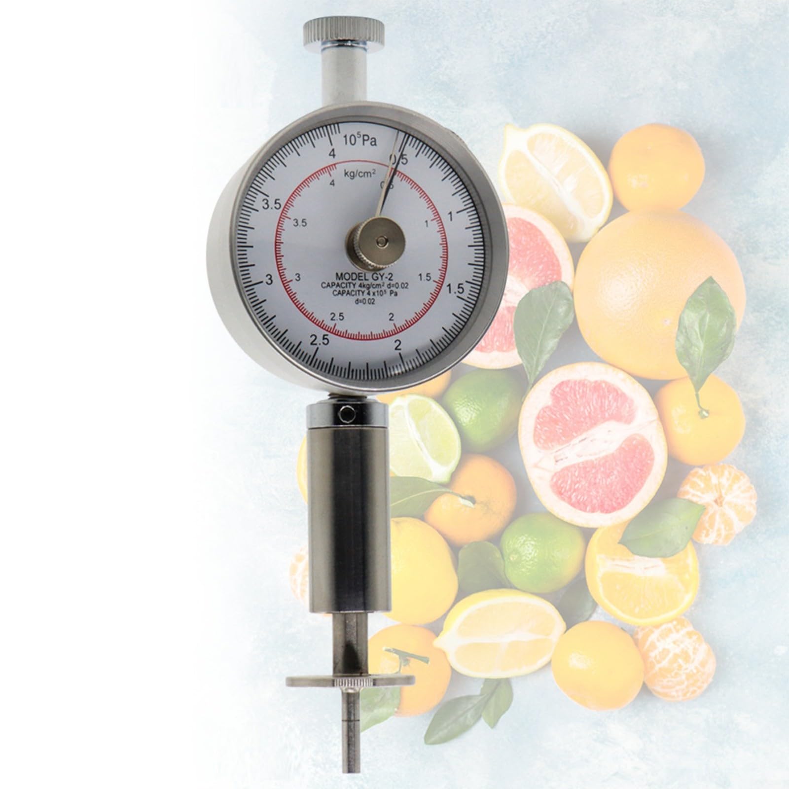 Comprobador de dureza de la fruta GY-2 para determinación de madurez, medidor con memoria de pico para kg/cm² y Pa esclerómetro portátil para fresas y frutas blandas
