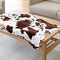 Vista 2 de Sgizoku Alfombra con estampado de vaca, 3.6 x 2.5 pies, alfombra de piel de vaca sintética, bonita alfombra de área divertida, decoración