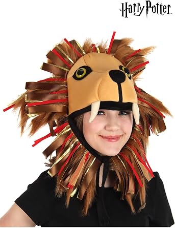 Luna Lovegood Lion Costume Hat Accessory - Plush Lion Hat with Ribbon Mane