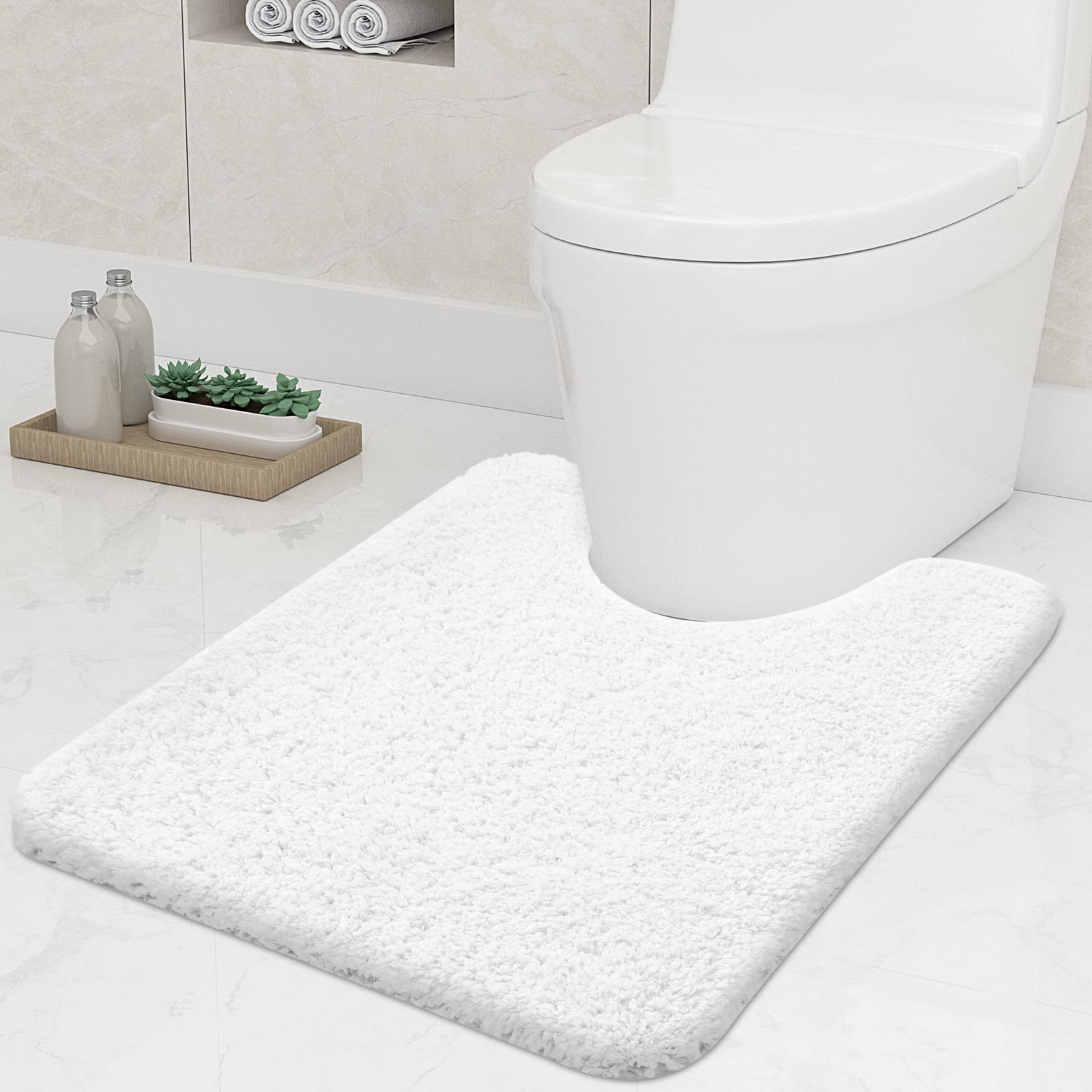 Tapis de bain antidérapant et absorbant Homaxy lavable pour WC