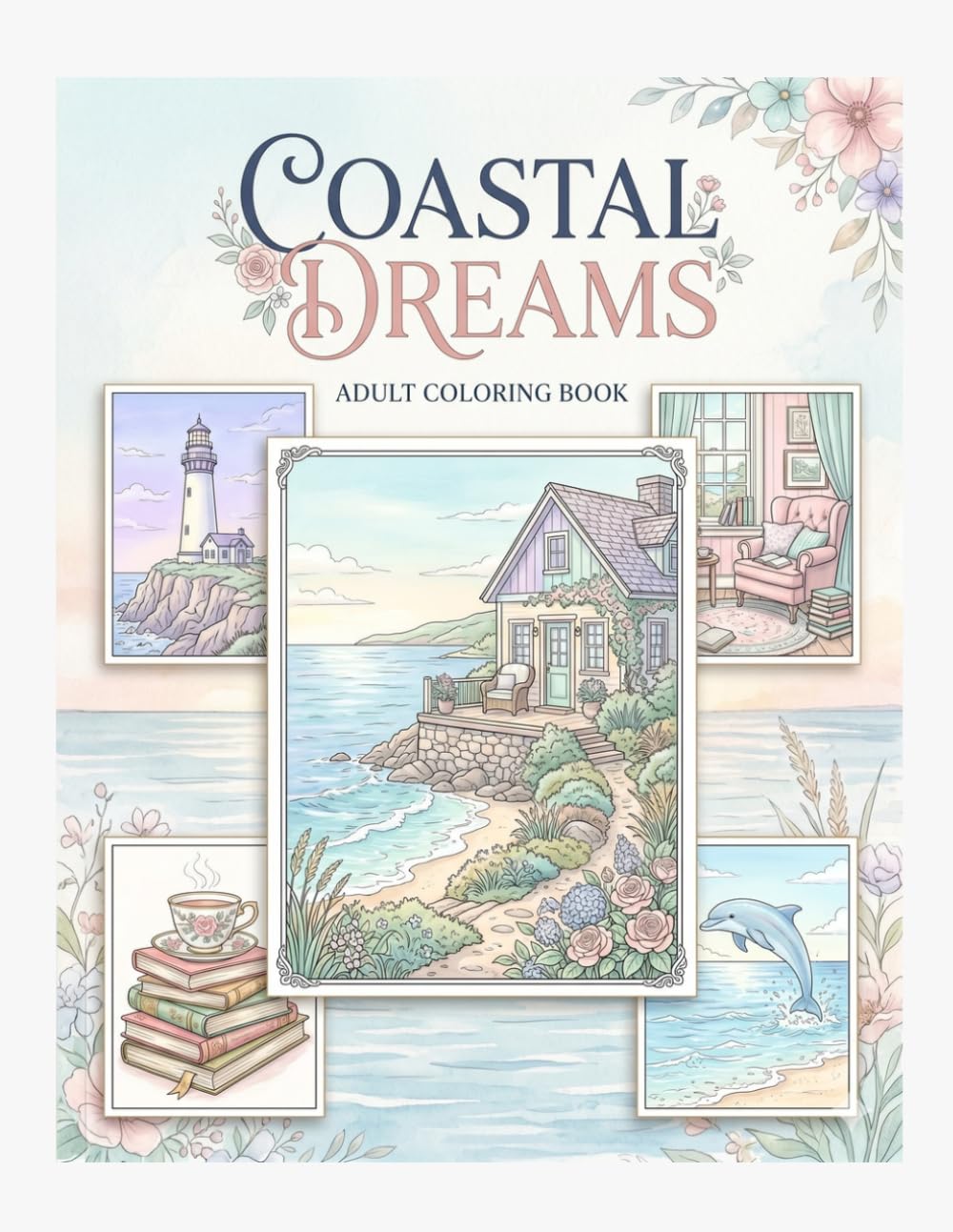 Coastal Dreams: A Bold and Easy Stress Relief Coloring Book with Cozy Seaside Escapes, Peaceful Ocean Views, and Relaxing Coastal Moments