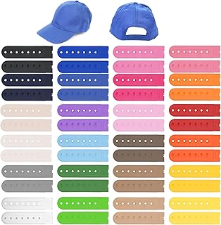 24 Pairs 24 Colors Hat Extender Snapback, 7-Hole Adjustable Hat Snap Replacement, Plastic Replacement Snapback Strap Covers for Baseball Hats, Cowboy Hats and Snapbacks Hats