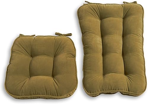 Miniatura 8 de South Pine Porch Hampton Jumbo - Juego de 2 cojines para mecedora, color mezclilla