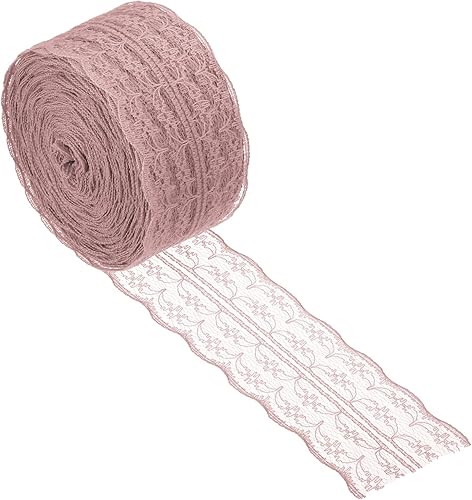 Miniatura 7 de PATIKIL Cinta de encaje de 1.8 pulgadas de ancho, 25 yardas, paquete de regalo de rollo de encaje de costura, envoltura floral para fiesta,