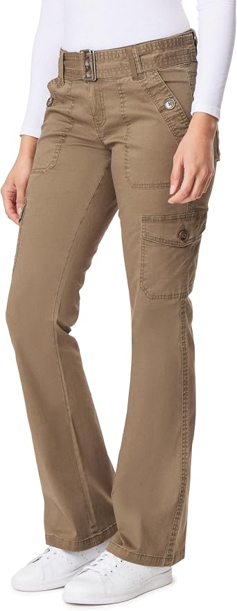 WallFlower Womens Luscious Curvy Feisty Belted Pants, Sizes 0-17