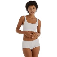 Organic Basics Womens Core Shorty Ribbed Cotton Boyshort Underwear