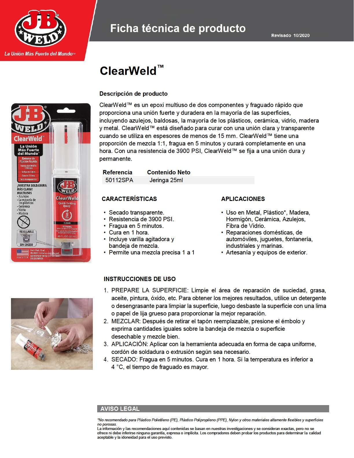 J-B Weld 50112SPA - Siringa epossidica - Fissaggio rapido - Extra forte | Epoxy 2 componenti per riparazioni su metallo, piastrelle, ceramica e plastica - 25 ml (la confezione potrebbe essere diversa)