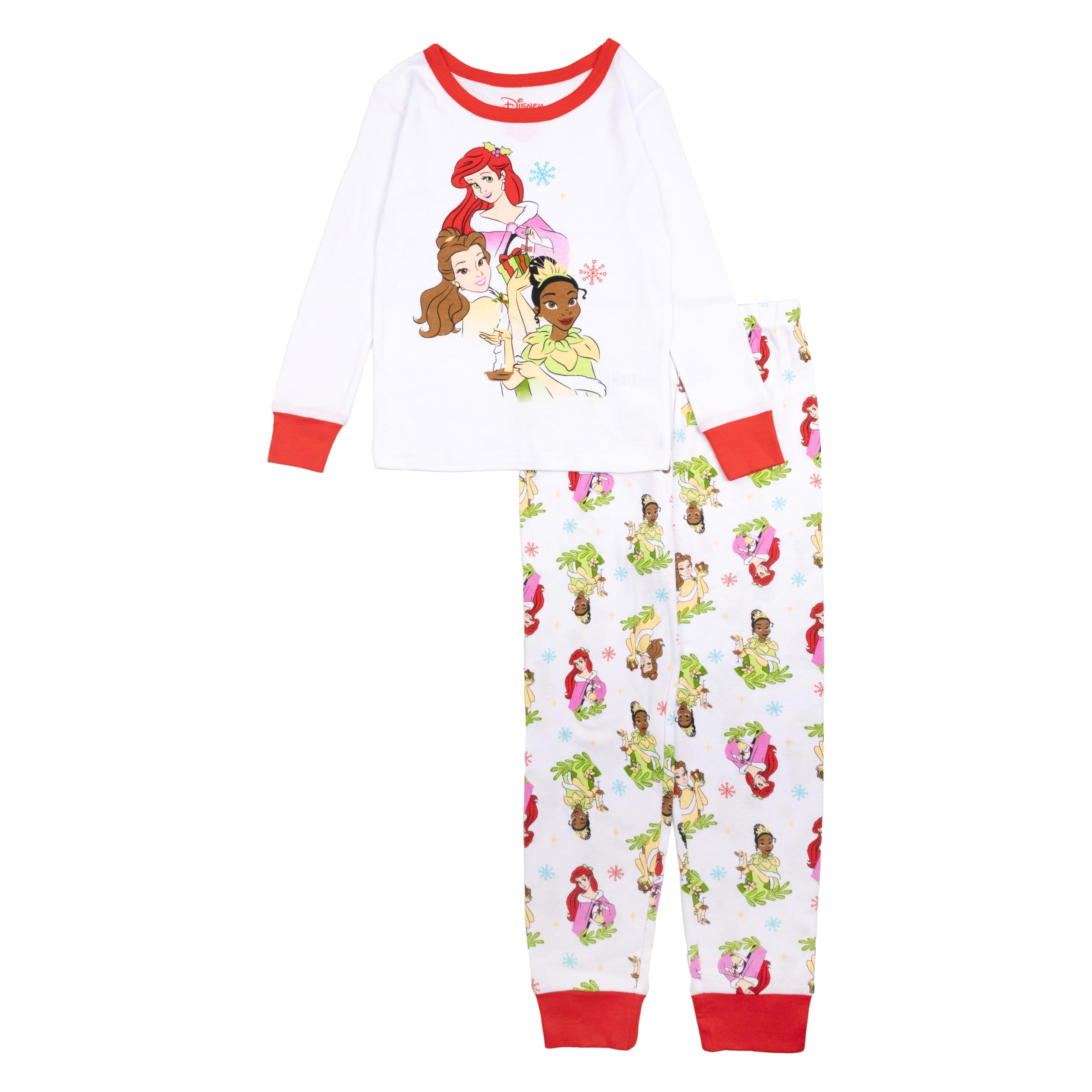 Disney Girls Piece Snug Fit Cotton Holiday Pajama Set