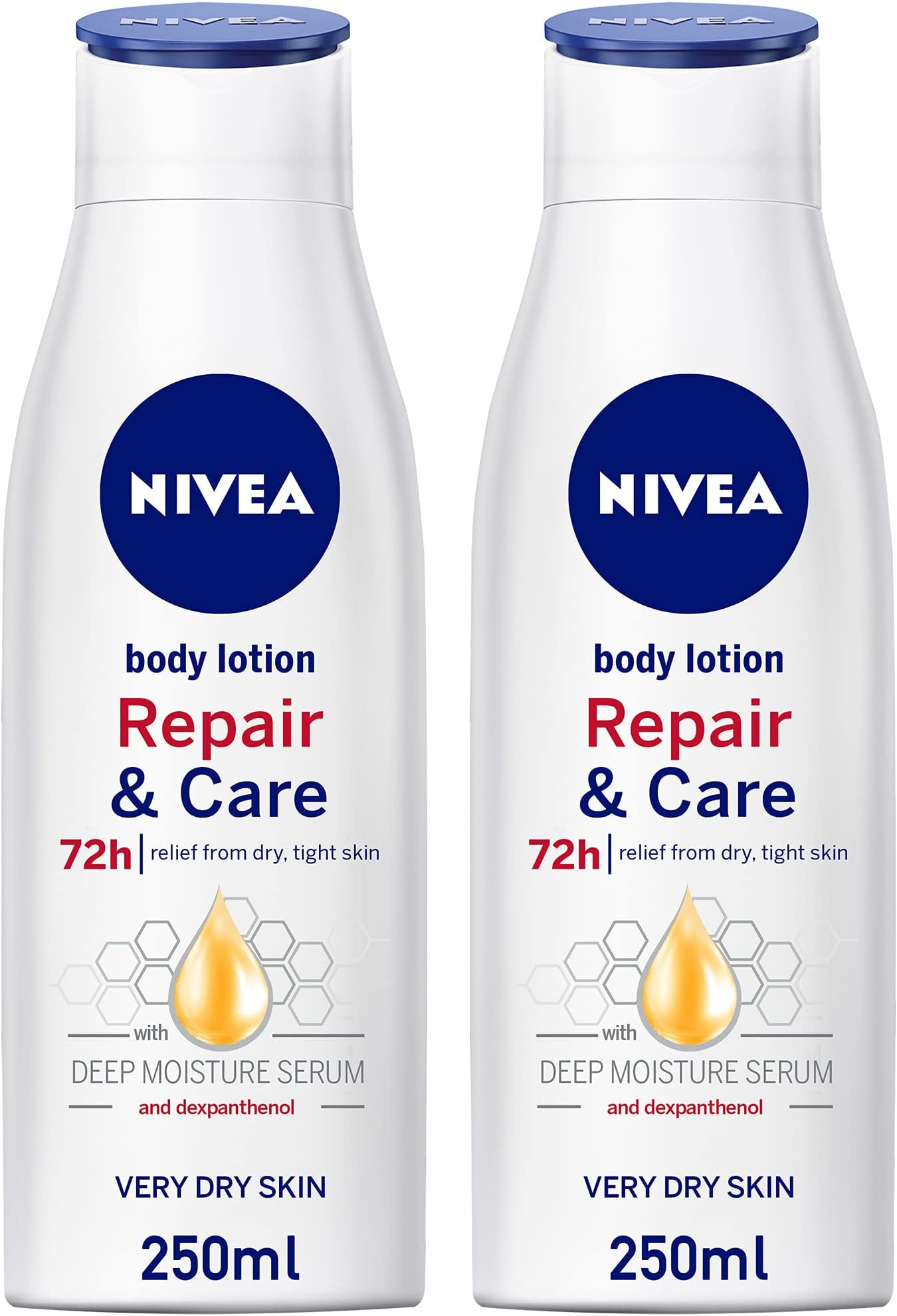 Nivea Body Lotion Very Dry Skin, Repair & Care Dexpantenol, 2X250ml