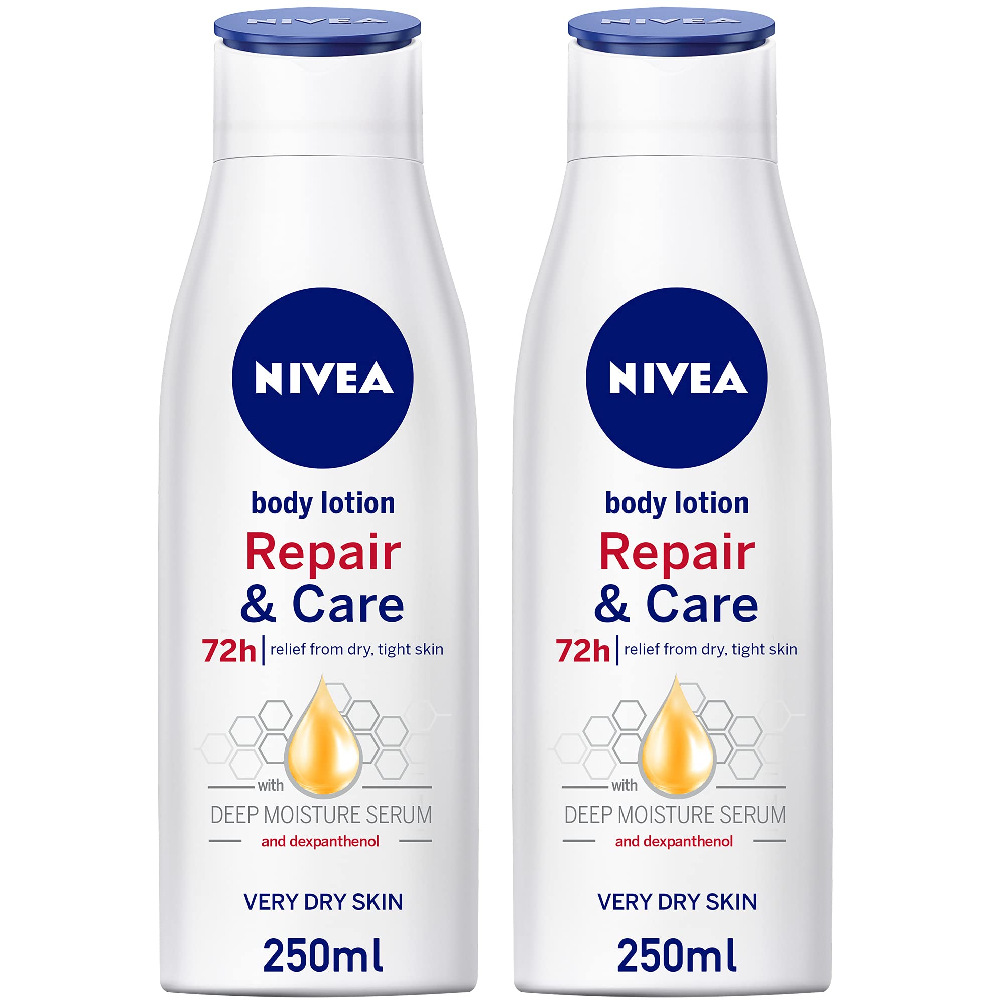 Nivea Body Lotion Very Dry Skin, Repair & Care Dexpantenol, 2X250ml