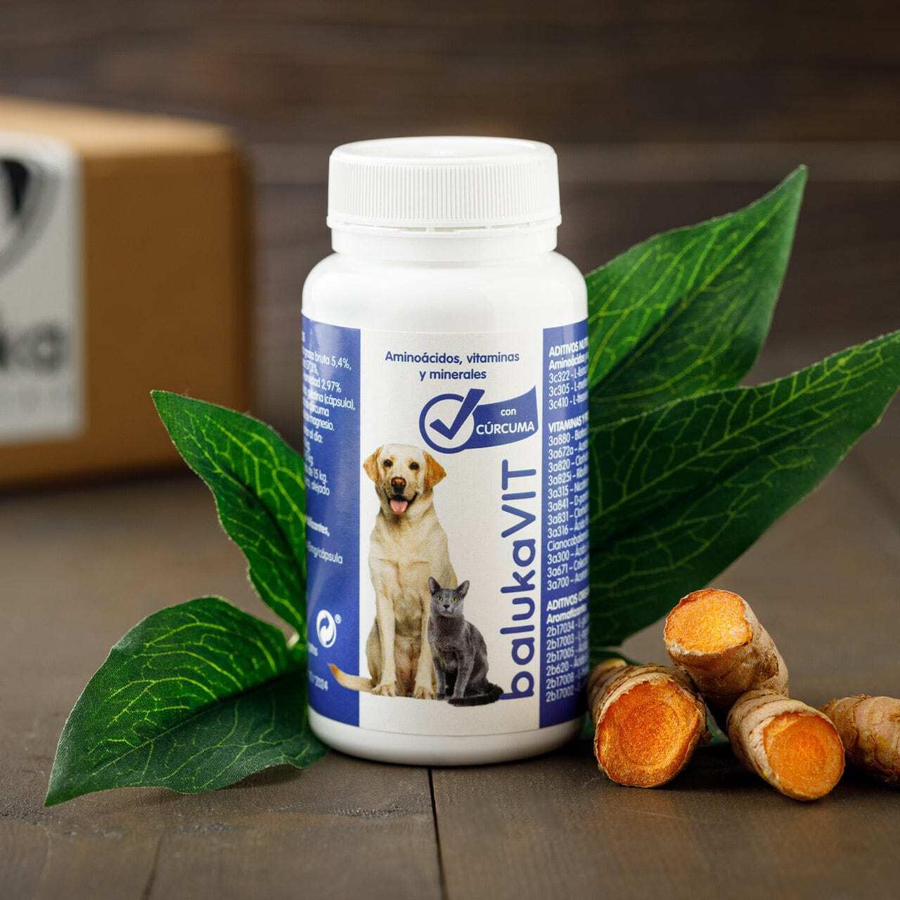 balukavit – Suplemento Natural para Perros | Vitaminas y antioxidantes con cúrcuma | Apoyo a la vitalidad, energía y Movilidad | 60 cápsulas | Fabricado en España 1 Bote (60 cápsulas)