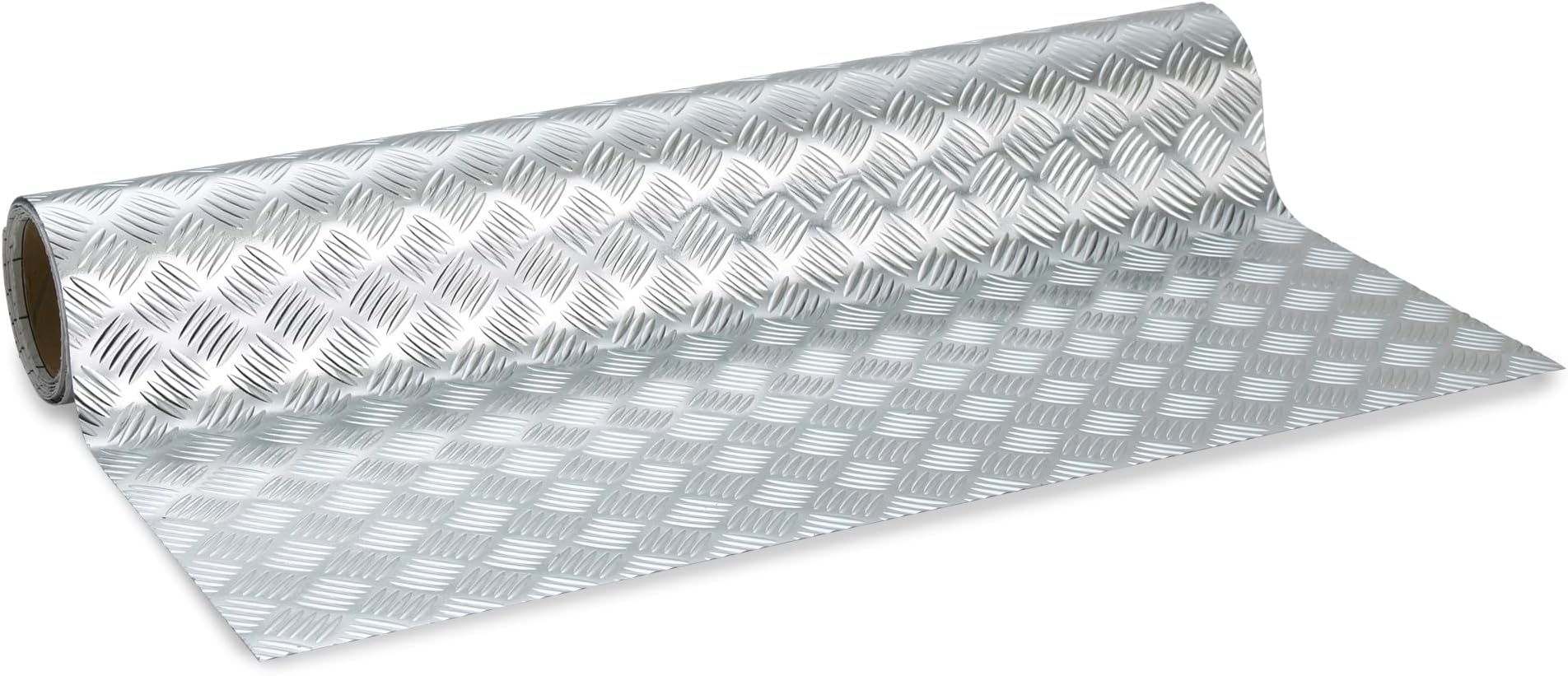 lakeland Self Adhesive Cut To Fit Metallic Shelf Liner 45cm W x 1.5m L – Industrial Look Wipe-Clean