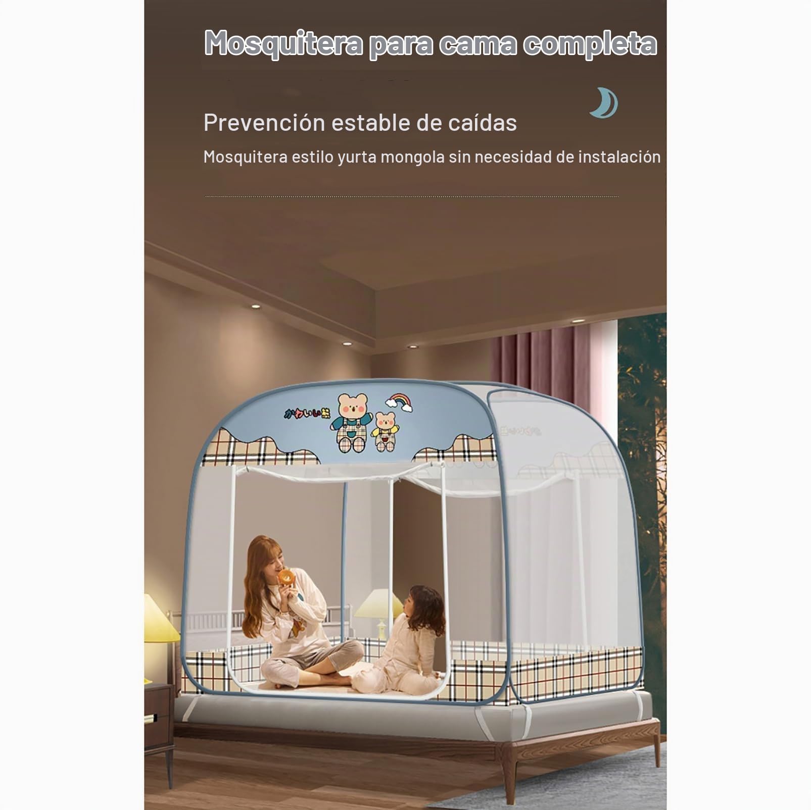Mosquitera Emergente, Dosel para Cama de Verano, Mosquitera Portátil Plegable, Instalación Gratuita, Carpas de Ensueño, Carpa para Dormir para Camas Individuales a King Size (180x200cm)