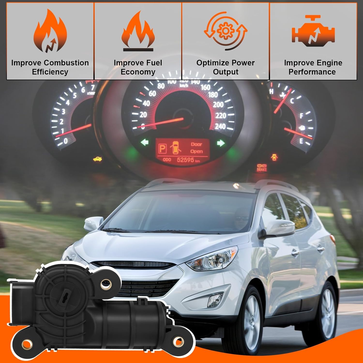 911-922 Engine Intake Manifold Runner Control Motor Compatible with Hyundai Santa Fe Sonata Tucson, for Kia Rondo Sorento Sportage Forte Koup Forte5 2007-2013, 28323-2G000, 283232G000, 28323-2G300