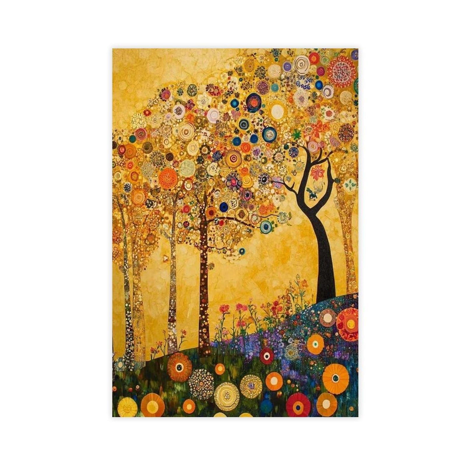 Goiaegag Klimt Inspired Garden Art Print Canvas Poster Bedroom Decor Landscape Office Room Decor Gift 20X30inch(50X75cm)