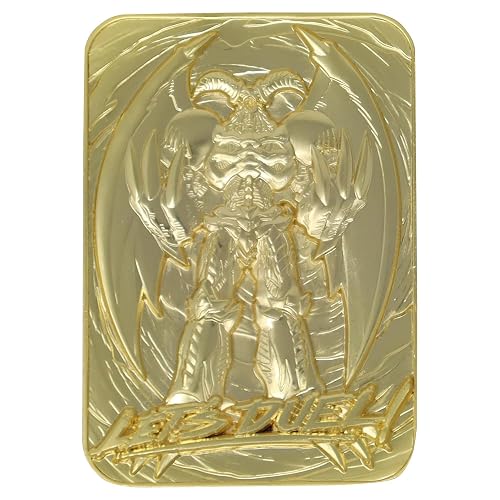 YU-GI-OH! Fanattik Ygo31G Metal Gold Card Collectible Replica Summoned Skull, Oro, Color Black, 198049