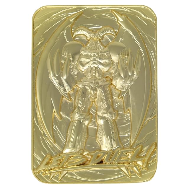 YU-GI-OH! Fanattik Ygo31G Metal Gold Card Collectible Replica Summoned Skull, Oro, Color Black, 198049