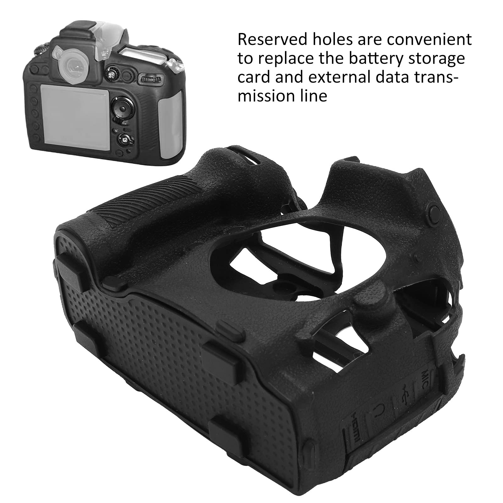 Custodia Protettiva in Silicone per Fotocamera per D800 D800E, Custodia Resistente Ed Estensibile, Ideale per Viaggi e Fotografia All'aperto, Materiale in Silicone di Alta qualità
