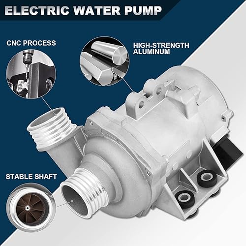 Miniatura 3 de Bomba de agua de motor eléctrico 11517586925 y termostato refrigerante compatible con BMW 128i 325i 325xi 328i 328xi 330i 330xi 525i 525xi 528i