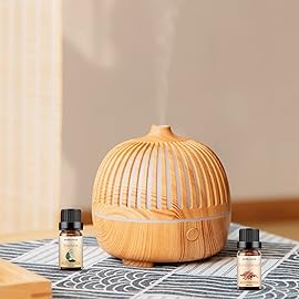 Sedbuwza Sandalwood Jasmine Essential Oil Set, Sandalwood Fragrance Oil Jasmine Scent Oil Set for Diffuser, Aromatherapy, Massage, Soap, Candle Making 2 x 10 ml