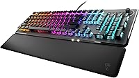 Vista 7 de Turtle Beach Vulcan II – Full-Size PC Gaming Keyboard, Titan II Mechanical Switches, Customizable RGB Illuminated Keys, Detachable Palm Rest, Media