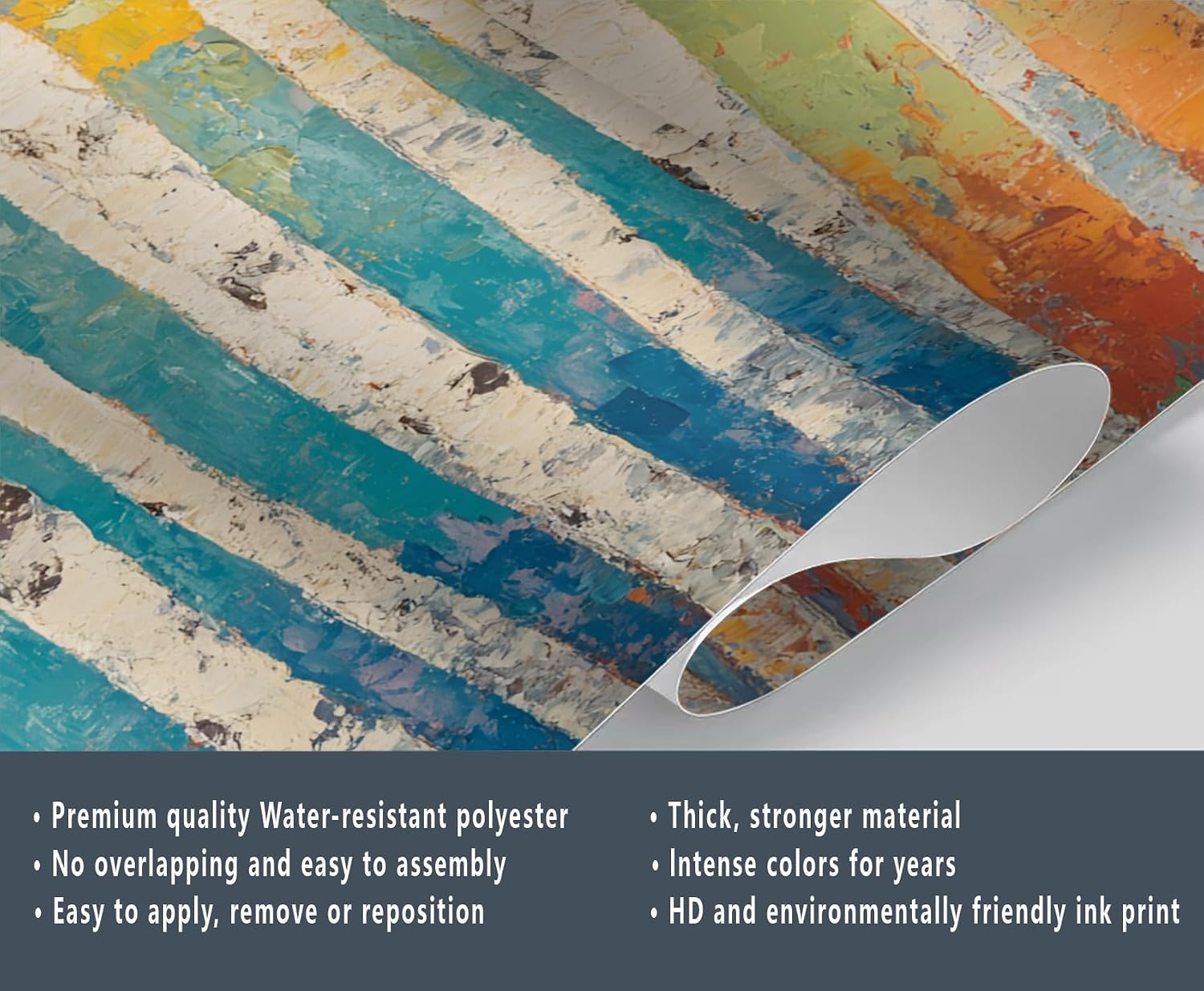 Birch Trees Wallpaper, Colorful Birch Murals, Forest Removable Wallpaper for Bedroom, Renter Friendly Wall Paper, Farmhouse Wall Mural, Nature Scenery Large Mural - Home Decor 169x118 in