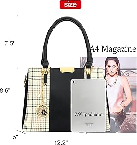 Amazon.com: KKXIU 3 Zippered Compartments Purses and Handbags for