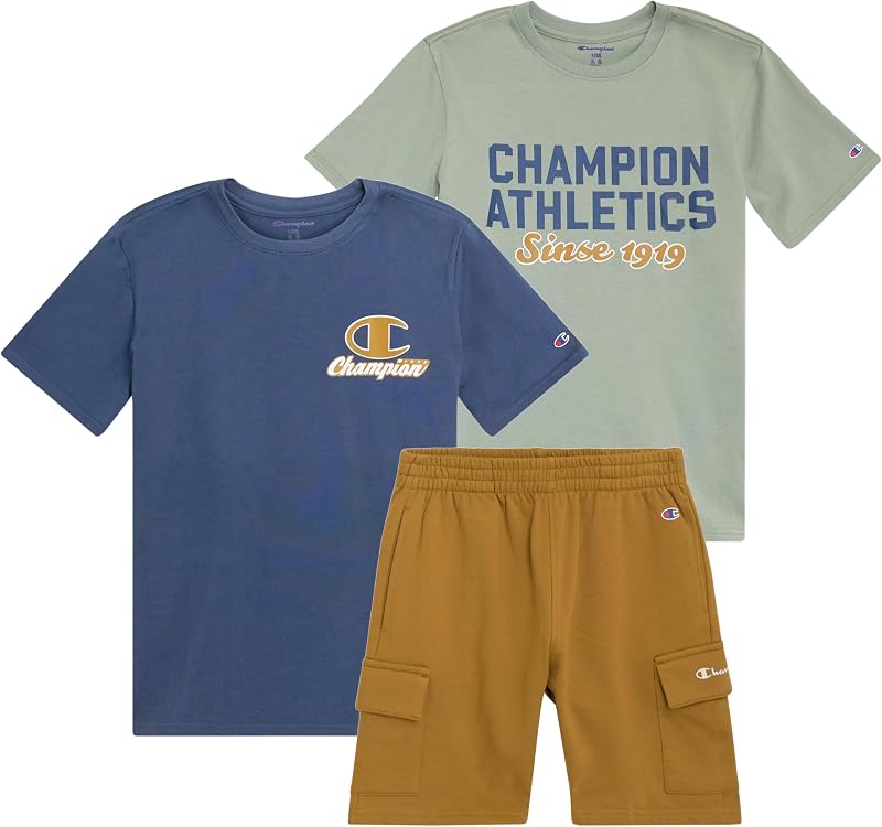Conjuntos cortos y camisetas gráficas de 3 piezas para niños