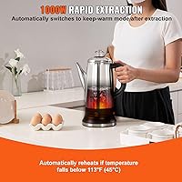 Vista 3 de VEVOR Cafetera Eléctrica de 12 Tazas con Percolador, Cafetera de Acero Inoxidable 304 con Función de Mantenimiento en Calor y Mango Resistente al