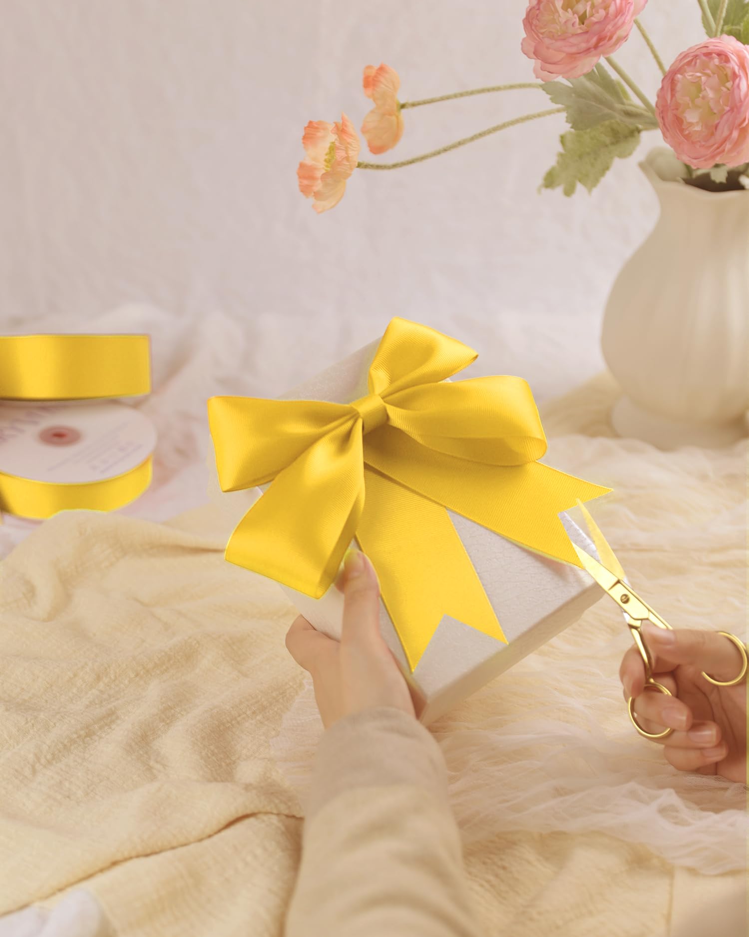 Kryvus Grosgrain Ribbon, Maize Yellow Ribbon 50mm x Continuous 45 Metres - Image 3