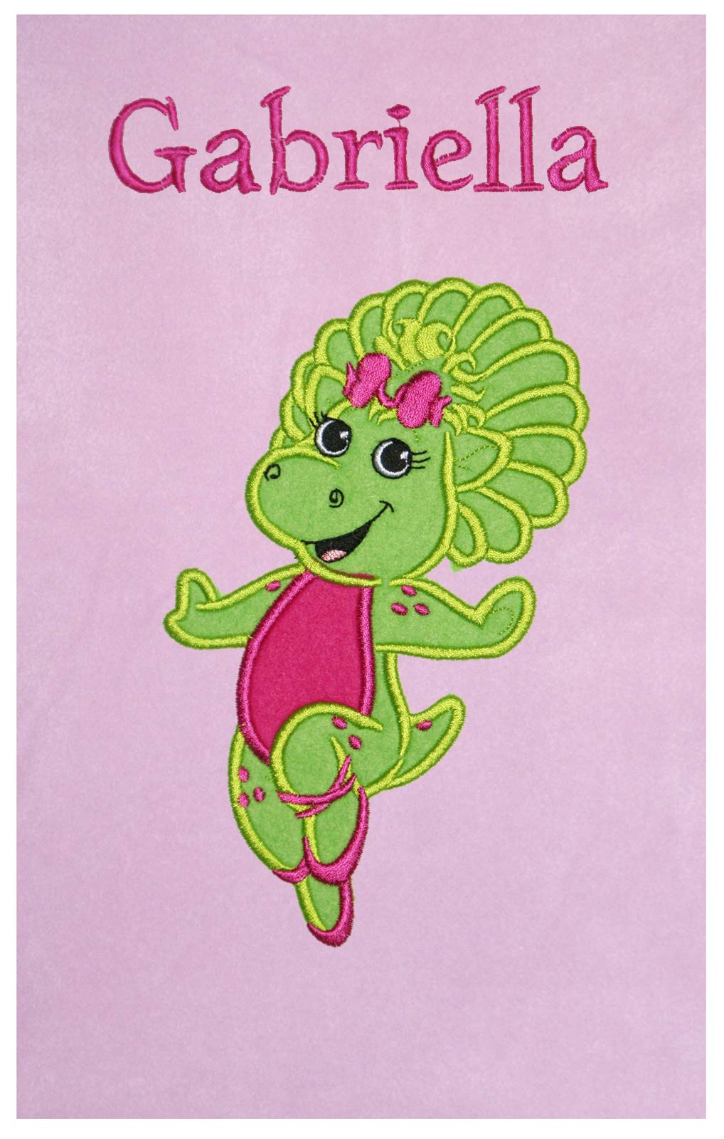 Oh Sew Simple 01 Pink Baby Bop (Barney & Friends) Personalised Fleece Baby Blanket (01 Pink)