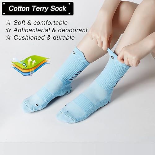 Miniatura 4 de Calcetines deportivos antideslizantes para hombres y mujeres, calcetines de fútbol con agarre, calcetines de entrenamiento deportivo, fútbol, yoga,