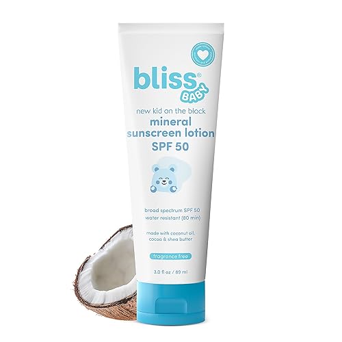 Miniatura 8 de Bliss Protector solar para bebés, loción mineral de protección solar SPF 30, óxido de zinc natural, hipoalergénico, no tóxico, resistente al agua,