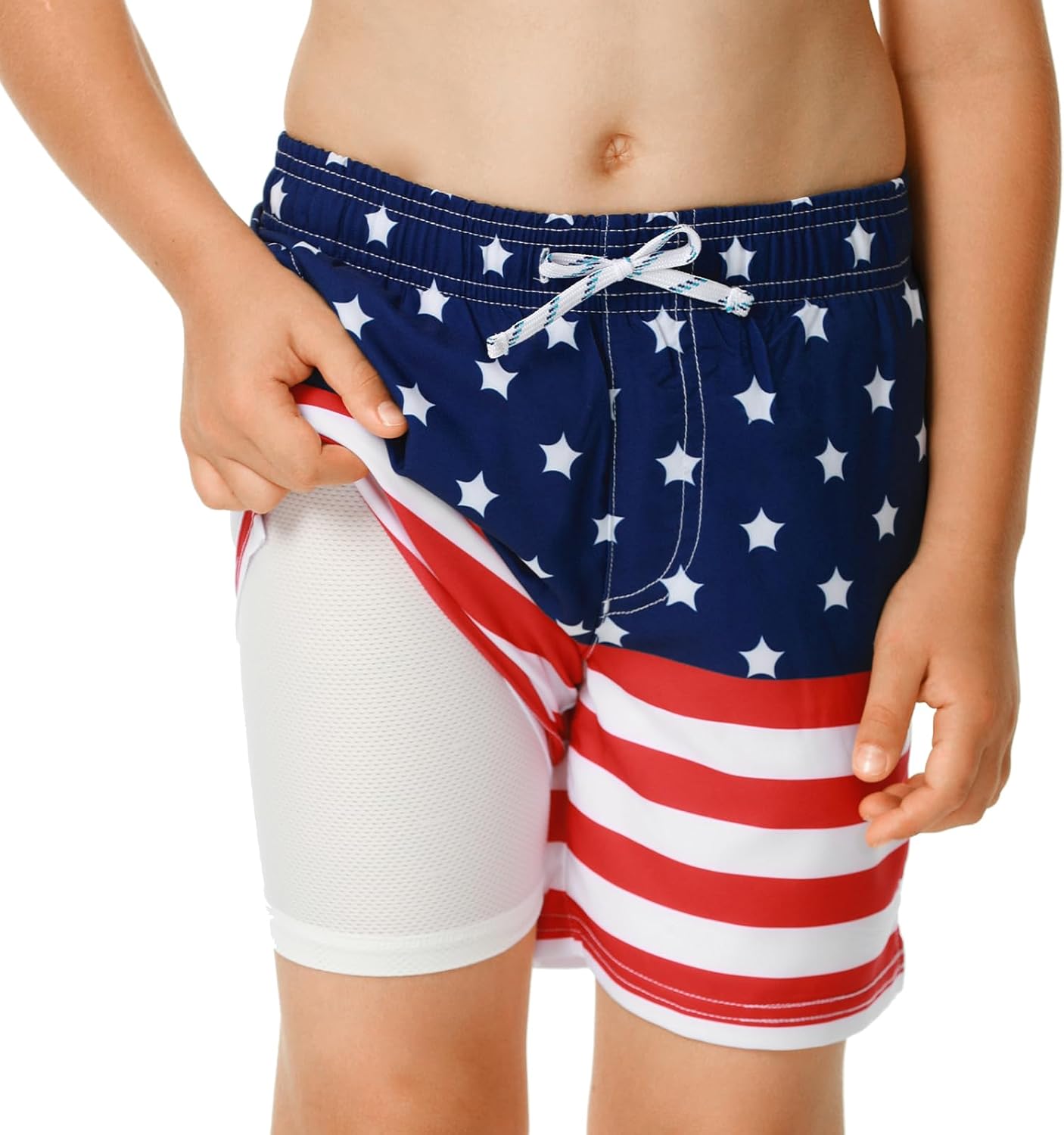 HODOSPORS Boys Swim Trunks with Compression Liner Swimsuit Bathing Suit Toddler Board Shorts