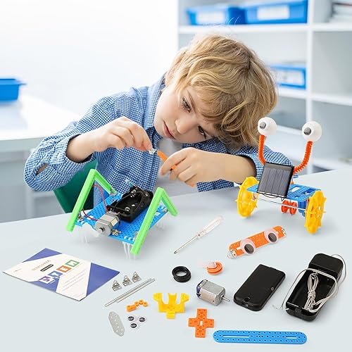 Miniatura 9 de STEM Robotics - Kits de ciencia para niños de 6 a 8 años, niñas de 8 a 12 años, kit de construcción de robots para niños de 8 a 10 años, actividades