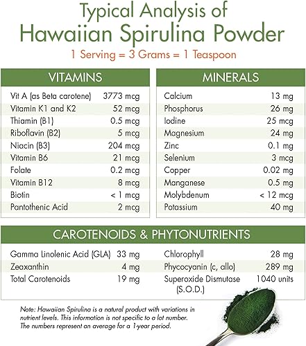 Miniatura 7 de Pólvora pura de espirulina hawaiana 140003 Polvo 1