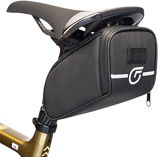Cycle Factor Waterproof Bike Saddlebag Big Kahuna Under Seat Pouch for Mountain, Beach or Road Bikes - Fits Mobile Phones, Reflective Lining, Interior Pocket, Velcro Straps, High Shear Resistance