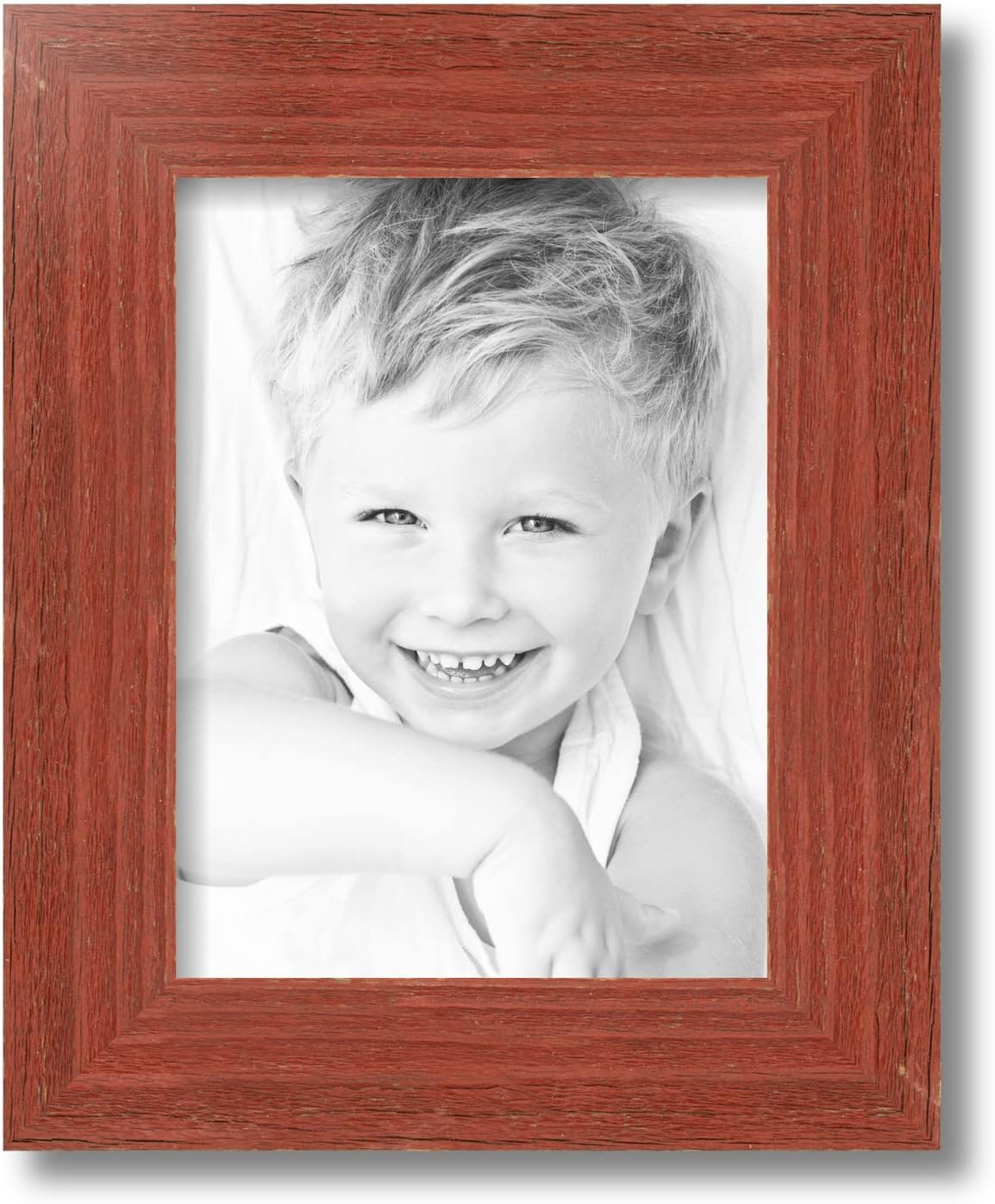 ArtToFrames 9x12 inch Real Reclaimed Red Barnwood 2.5 Inch Wood Picture Frame, WOMRFB-250-BRD-9x12