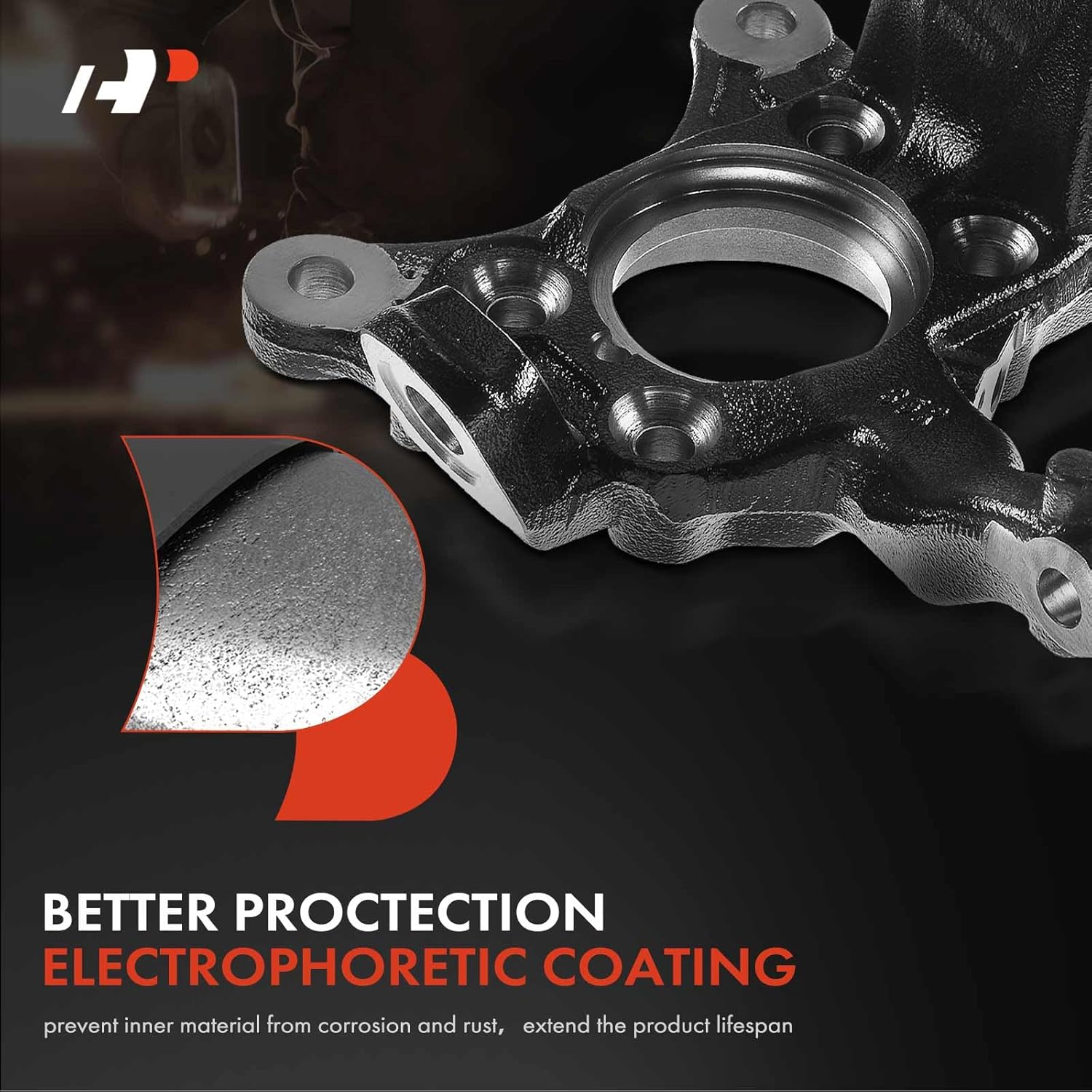 A-Premium Front Suspension Steering Knuckle Compatible with Volkswagen Beetle 2012-2018, Jetta 2011-2017, Passat 2012-2018, Right Passenger Side