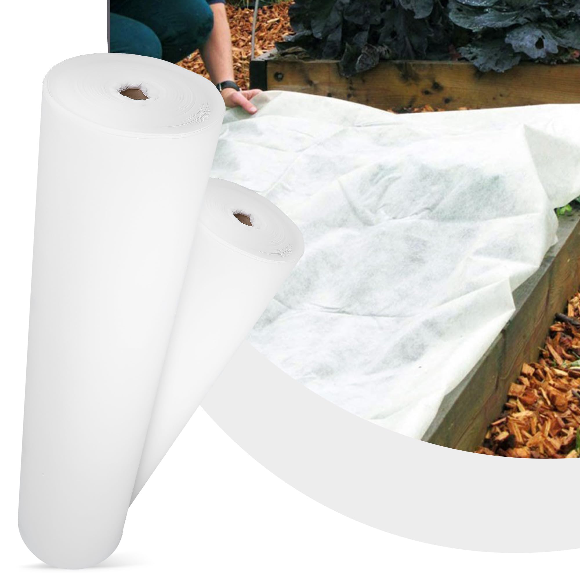 Instalguru Gartenvlies Pflanzenschutz Winter Frühling 3,2 x 100m Wintervlies Frühbeetvlies für Pflanzen 30g Weiß Abdeckvlies Ernteschutz Wachstumsvlies Schutz Vlies UV Abdeckung von Gemüsebeeten