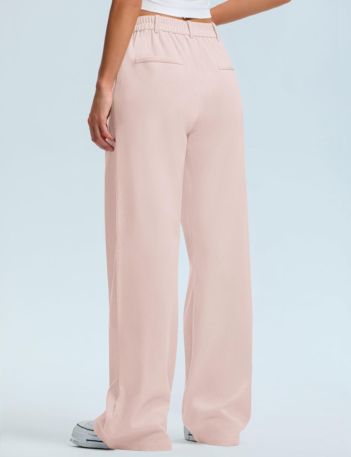 Kistore Womens Pants Wide Leg Thick Warm Pleated Work Slacks Fall Winter Business Casual Trousers for Women with Pocket - Image 3