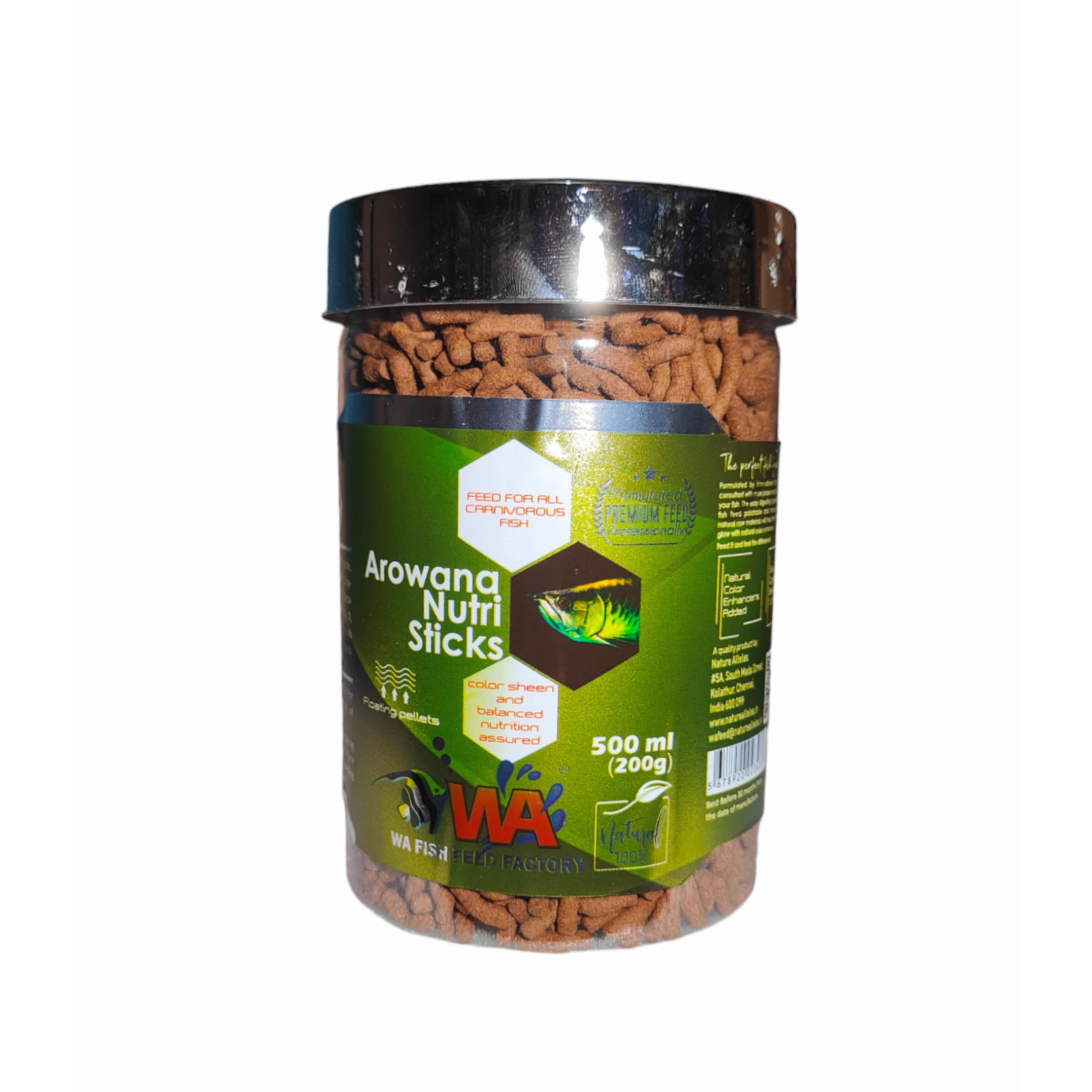 WA Arowana Nutri Sticks (500ml/ 200g) Premium Floating Sticks | What The Fish (B0CLDMZD82) Amazon Price History, Amazon Price Tracker