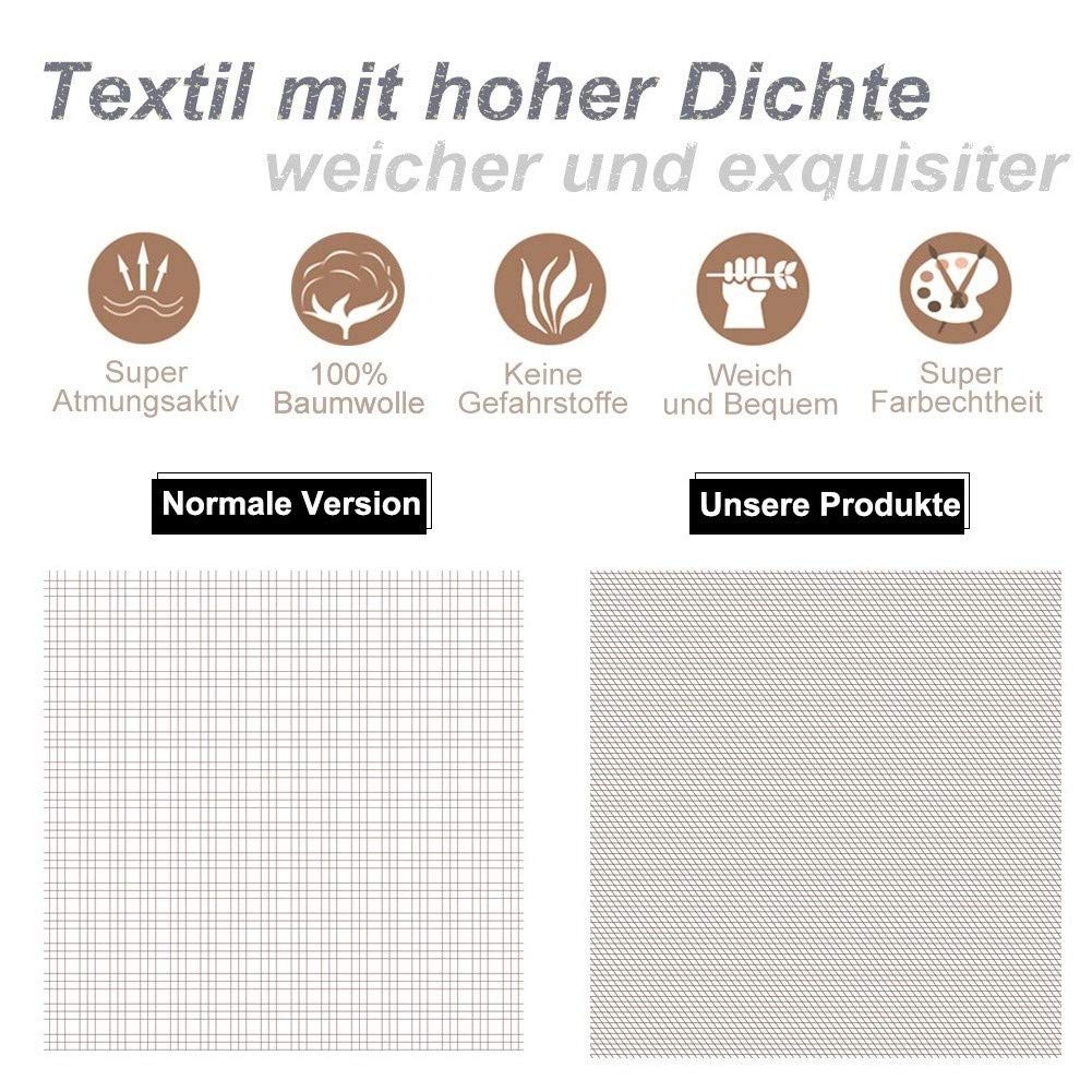 Biancheria da letto 135x200 cm, in cotone, set da 4 pezzi, motivo floreale, reversibile, con chiusura lampo, per ragazze, 135x200 cmx2 + 80x80 cmx2 cm